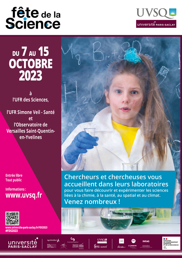 Affiche visuel web Fête de la science UVSQ 2023