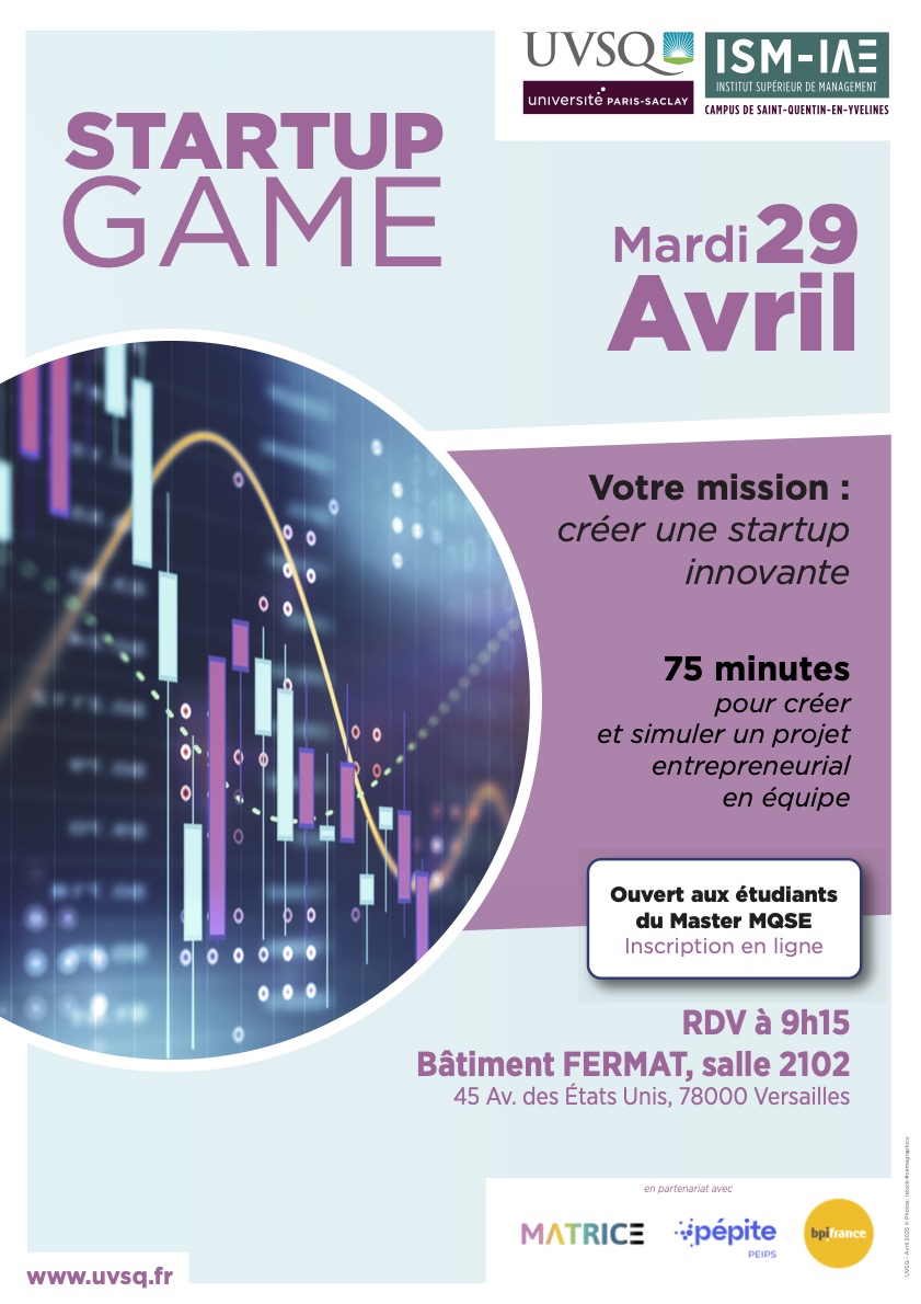 affiche startupgame 29 avril 2025
