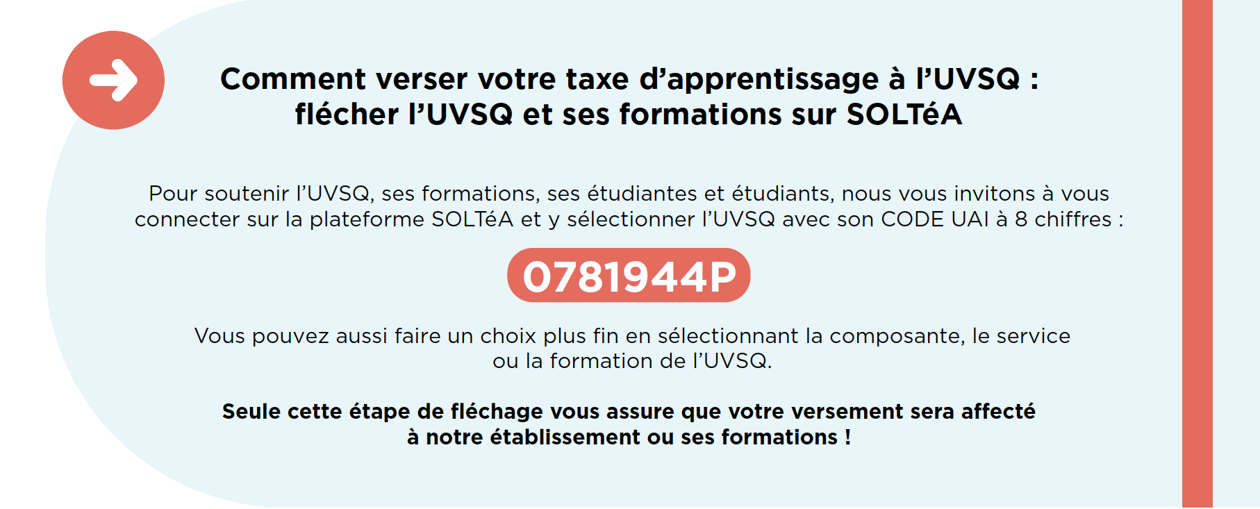 Comment verser votre taxe d’apprentissage à l’UVSQ