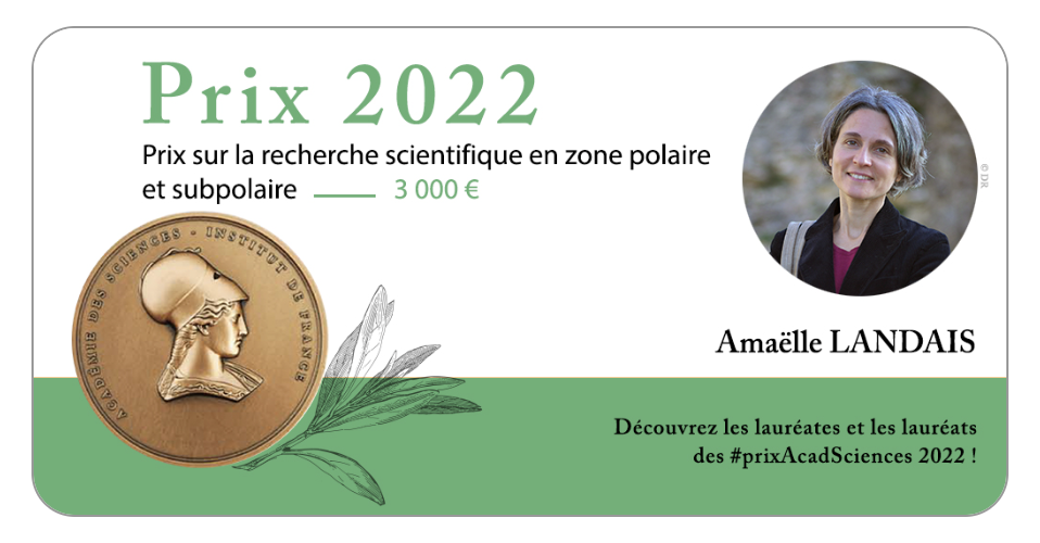 Prix Académie des Sciences 2022 Amaelle Landais