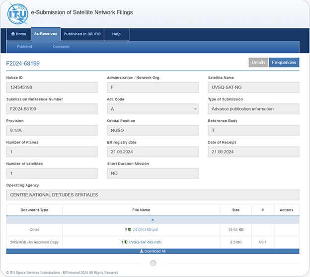 UVSQ-SAT NG 071024